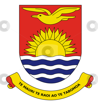 To use this stock image in your creative project, please select the size you need over to the right and click the "Add to Cart" button.
Your downloaded image will come with the Cutcaster watermark removed so don’t worry about the watermark you see on this page. Kiribait Coat of Arms stock photo, Kiribati coat of arms, seal or national emblem, isolated on white background. by Martin Crowdy