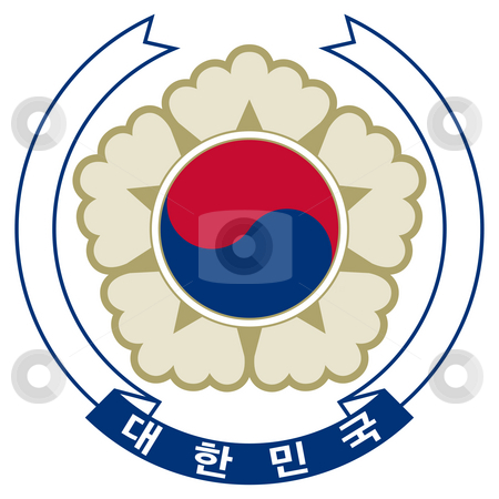 To use this stock image in your creative project, please select the size you need over to the right and click the "Add to Cart" button.
Your downloaded image will come with the Cutcaster watermark removed so don’t worry about the watermark you see on this page. South Korea Coat of Arms stock photo, South Korea coat of arms, seal or national emblem, isolated on white background. by Martin Crowdy