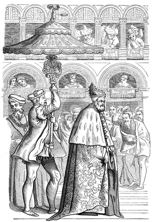 To use this stock image in your creative project, please select the size you need over to the right and click the "Add to Cart" button.
Your downloaded image will come with the Cutcaster watermark removed so don’t worry about the watermark you see on this page. Procession of Doge of Venice stock photo, 16th Century illustration of Grand Procession of the Doge, Venice (Sixteenth Century). Published in Paul Lacroix's Manners, Custom and Dress During the Middle Ages and During the Renaissance Period. Public domain image by viture of age. by Martin Crowdy