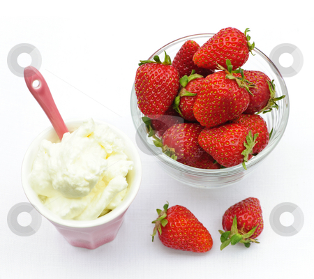 To use this stock image in your creative project, please select the size you need over to the right and click the "Add to Cart" button.
Your downloaded image will come with the Cutcaster watermark removed so don’t worry about the watermark you see on this page. Bowl of strawberries with whipped cream stock photo, Bowl of fresh organic red strawberries with whipped cream by Elena Elisseeva
