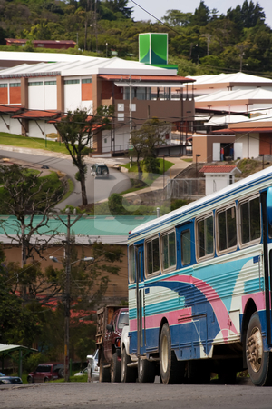 To use this stock image in your creative project, please select the size you need over to the right and click the "Add to Cart" button.
Your downloaded image will come with the Cutcaster watermark removed so don’t worry about the watermark you see on this page. Santa Elena in Costa Rica stock photo, Buildings and a bus in Santa Elena Costa Rica by Scott Griessel