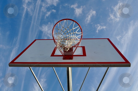 To use this stock image in your creative project, please select the size you need over to the right and click the "Add to Cart" button.
Your downloaded image will come with the Cutcaster watermark removed so don’t worry about the watermark you see on this page. Basketball Hoop with Clouds and Blue Sky stock photo, Outdoor Basketball Hoop Close Up with Clouds and Blue Sky by Brandon Bourdages