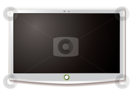 To use this stock image in your creative project, please select the size you need over to the right and click the "Add to Cart" button.
Your downloaded image will come with the Cutcaster watermark removed so don’t worry about the watermark you see on this page. LCD TV Wall hang white stock vector clipart, Modern LCD TV hanging on wall with blank screen by Michael Travers