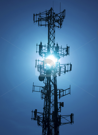 To use this stock image in your creative project, please select the size you need over to the right and click the "Add to Cart" button.
Your downloaded image will come with the Cutcaster watermark removed so don’t worry about the watermark you see on this page. Cell phone tower stock photo, Cell phone tower back lit by the sun by Christian Delbert