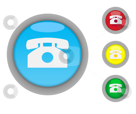 To use this stock image in your creative project, please select the size you need over to the right and click the "Add to Cart" button.
Your downloaded image will come with the Cutcaster watermark removed so don’t worry about the watermark you see on this page. Telephone contact buttons stock photo, Set of four colorful glossy telephone contact button icons with light effect isolated on white background with copy space by Martin Crowdy