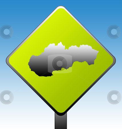 To use this stock image in your creative project, please select the size you need over to the right and click the "Add to Cart" button.
Your downloaded image will come with the Cutcaster watermark removed so don’t worry about the watermark you see on this page. Slovakia road sign stock photo, Slovakia green diamond shaped road sign with gradient blue sky background. by Martin Crowdy
