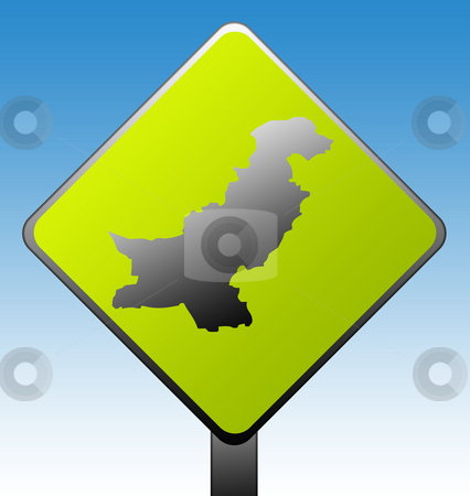 To use this stock image in your creative project, please select the size you need over to the right and click the "Add to Cart" button.
Your downloaded image will come with the Cutcaster watermark removed so don’t worry about the watermark you see on this page. Pakistan road sign stock photo, Pakistan green diamond shaped road sign with gradient blue sky background. by Martin Crowdy