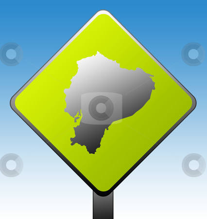 To use this stock image in your creative project, please select the size you need over to the right and click the "Add to Cart" button.
Your downloaded image will come with the Cutcaster watermark removed so don’t worry about the watermark you see on this page. Ecuador road sign stock photo, Ecuador map on green diamond shaped road sign with gradient blue sky background. by Martin Crowdy