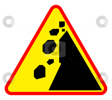 To use this stock image in your creative project, please select the size you need over to the right and click the "Add to Cart" button.
Your downloaded image will come with the Cutcaster watermark removed so don’t worry about the watermark you see on this page. Landslide road warning sign stock photo, Falling rocks or landslide road sign, isolated on white background. by Martin Crowdy