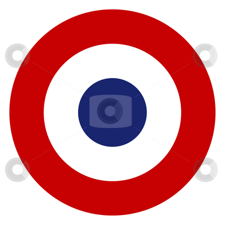 To use this stock image in your creative project, please select the size you need over to the right and click the "Add to Cart" button.
Your downloaded image will come with the Cutcaster watermark removed so don’t worry about the watermark you see on this page. French tricolore symbol stock photo, French tricolore roundel symbol isolated on a white background. by Martin Crowdy