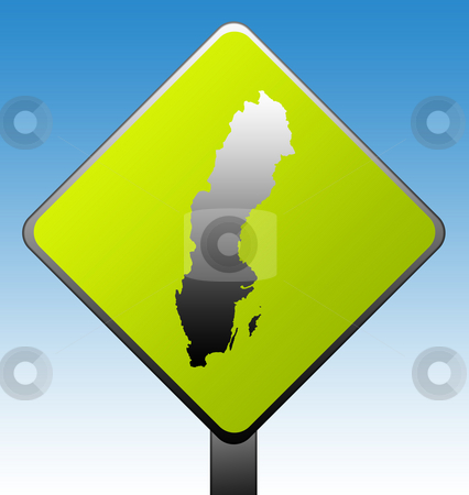 To use this stock image in your creative project, please select the size you need over to the right and click the "Add to Cart" button.
Your downloaded image will come with the Cutcaster watermark removed so don’t worry about the watermark you see on this page. Sweden road sign stock photo, Sweden green diamond shaped road sign with gradient blue sky background. by Martin Crowdy