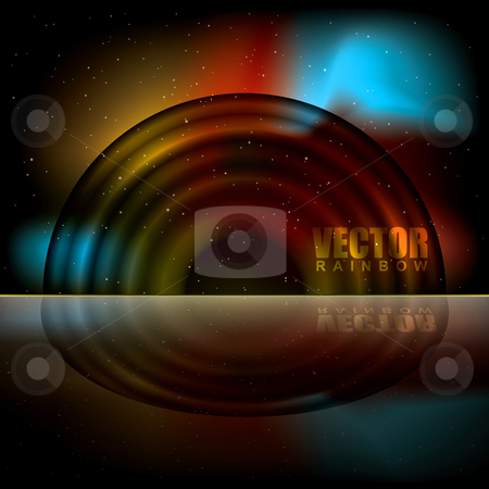 To use this stock image in your creative project, please select the size you need over to the right and click the "Add to Cart" button.
Your downloaded image will come with the Cutcaster watermark removed so don’t worry about the watermark you see on this page. Rainbow sparks stock vector clipart, Space rainbow abstract background with reflective surface illustration by Michael Travers