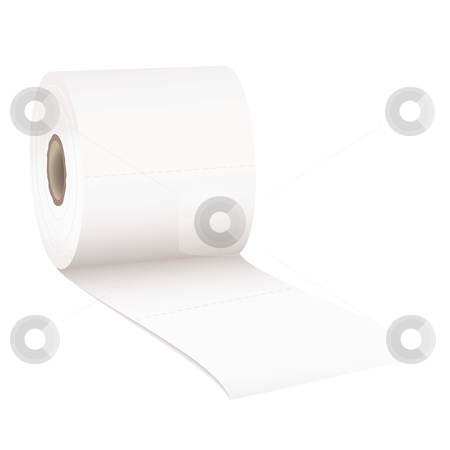 To use this stock image in your creative project, please select the size you need over to the right and click the "Add to Cart" button.
Your downloaded image will come with the Cutcaster watermark removed so don’t worry about the watermark you see on this page. Toilet rolled stock vector clipart, Single roll of white rolled toilet paper with room for text by Michael Travers