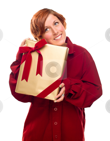 To use this stock image in your creative project, please select the size you need over to the right and click the "Add to Cart" button.
Your downloaded image will come with the Cutcaster watermark removed so don’t worry about the watermark you see on this page. Pretty Red Haired Girl with Wrapped Gift Isolated stock photo, Pretty Red Haired Girl with Wrapped Gift Isolated on a White Background. by Andy Dean