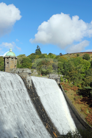 To use this stock image in your creative project, please select the size you need over to the right and click the "Add to Cart" button.
Your downloaded image will come with the Cutcaster watermark removed so don’t worry about the watermark you see on this page. Penygarreg reservoir overflowing water, Elan Valley, Wales. stock photo, Penygarreg reservoir overflowing water, Elan Valley, Wales. by Stephen Rees