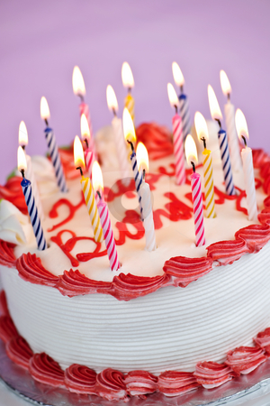 To use this stock image in your creative project, please select the size you need over to the right and click the "Add to Cart" button.
Your downloaded image will come with the Cutcaster watermark removed so don’t worry about the watermark you see on this page. Birthday cake with lit candles stock photo, Birthday cake with burning candles and icing on pink background by Elena Elisseeva