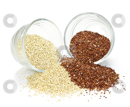 To use this stock image in your creative project, please select the size you need over to the right and click the "Add to Cart" button.
Your downloaded image will come with the Cutcaster watermark removed so don’t worry about the watermark you see on this page. Red and white quinoa grain in bowls stock photo, Red and white quinoa grain in glass bowls on white background by Elena Elisseeva