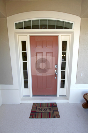 To use this stock image in your creative project, please select the size you need over to the right and click the "Add to Cart" button.
Your downloaded image will come with the Cutcaster watermark removed so don’t worry about the watermark you see on this page. Front Door stock photo, A Front Door with Mat welcoming you into the Home. by Lucy Clark