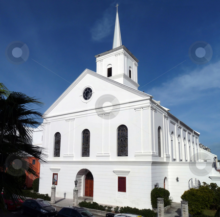 To use this stock image in your creative project, please select the size you need over to the right and click the "Add to Cart" button.
Your downloaded image will come with the Cutcaster watermark removed so don’t worry about the watermark you see on this page. Hamilton Church stock photo, Pretty white church, in downtown Hamilton, Bermuda. by Mary Lane