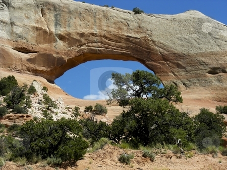 To use this stock image in your creative project, please select the size you need over to the right and click the "Add to Cart" button.
Your downloaded image will come with the Cutcaster watermark removed so don’t worry about the watermark you see on this page. Wilsons Arch stock photo, Dramatic Wilson's Arch, south of Moab Utah. by Mary Lane