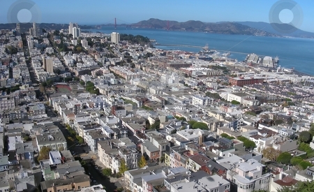 To use this stock image in your creative project, please select the size you need over to the right and click the "Add to Cart" button.
Your downloaded image will come with the Cutcaster watermark removed so don’t worry about the watermark you see on this page. North San Fran stock photo, Panoramic view looking out over north San Francisco, towards Marin. by Mary Lane