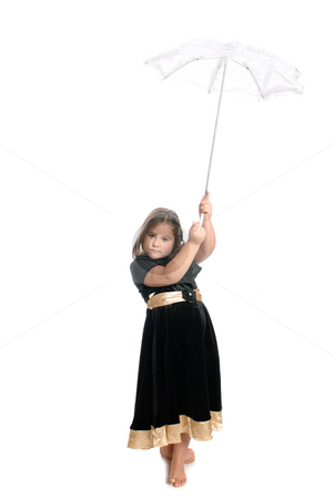 To use this stock image in your creative project, please select the size you need over to the right and click the "Add to Cart" button.
Your downloaded image will come with the Cutcaster watermark removed so don’t worry about the watermark you see on this page. Child Holding Umbrella stock photo, A young female child is holding a lace umbrella, isolated against a white background. by Richard Nelson
