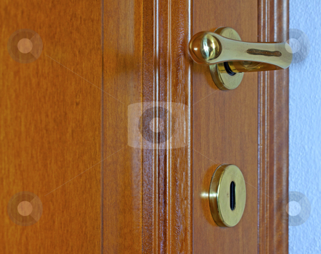 doorknob stock photo, view of a doorknob of a