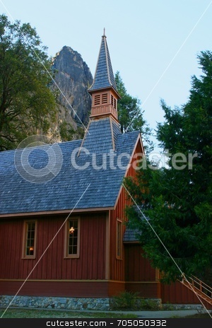 To use this stock image in your creative project, please select the size you need over to the right and click the "Add to Cart" button.
Your downloaded image will come with the Cutcaster watermark removed so don’t worry about the watermark you see on this page. Yosemite Chapel stock photo, Little Chapel in Yosemite California by Henrik Lehnerer