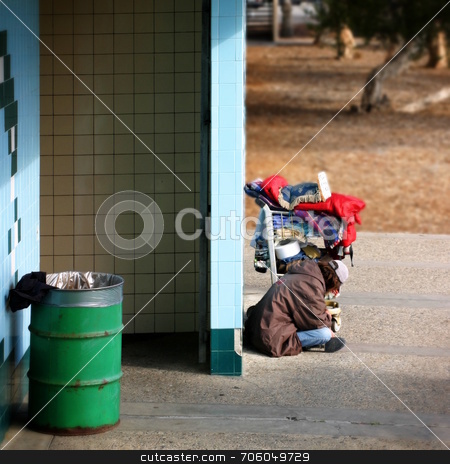 To use this stock image in your creative project, please select the size you need over to the right and click the "Add to Cart" button.
Your downloaded image will come with the Cutcaster watermark removed so don’t worry about the watermark you see on this page. Homeless man stock photo, Life is hard in California! A homeless person sitting in Ventura, CA near the beach, waiting for by Henrik Lehnerer