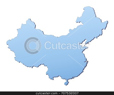 To use this stock image in your creative project, please select the size you need over to the right and click the "Add to Cart" button.
Your downloaded image will come with the Cutcaster watermark removed so don’t worry about the watermark you see on this page. Map of China stock photo, China map filled with light blue gradient. High resolution. Mercator projection. by Jiri Moucka