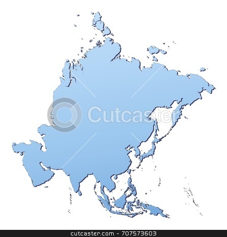 To use this stock image in your creative project, please select the size you need over to the right and click the "Add to Cart" button.
Your downloaded image will come with the Cutcaster watermark removed so don’t worry about the watermark you see on this page. Map of Asia stock photo, Asia map filled with light blue gradient. High resolution. Mercator projection. by Jiri Moucka