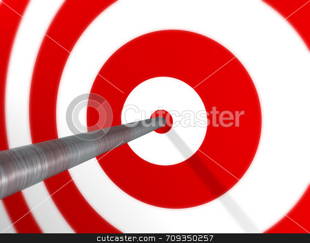 To use this stock image in your creative project, please select the size you need over to the right and click the "Add to Cart" button.
Your downloaded image will come with the Cutcaster watermark removed so don’t worry about the watermark you see on this page. Arrow on Target stock photo, A 3D image render of an arrow, spot on, on a red target. by Daniel Wiedemann