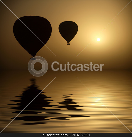 To use this stock image in your creative project, please select the size you need over to the right and click the "Add to Cart" button.
Your downloaded image will come with the Cutcaster watermark removed so don’t worry about the watermark you see on this page. Hot Air Balloons At Eye Level stock photo, Two hot air balloon silhouettes in the dry morning of Luxor, Egypt.
(with water reflection) by Daniel Wiedemann