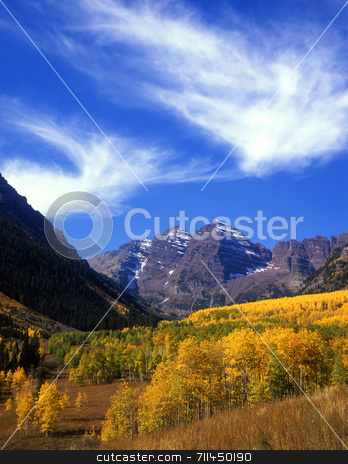 To use this stock image in your creative project, please select the size you need over to the right and click the "Add to Cart" button.
Your downloaded image will come with the Cutcaster watermark removed so don’t worry about the watermark you see on this page. MN0098MaroonValley stock photo, The Maroon Bells in the White River National Forest of Colorado. by Mike Norton