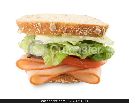 To use this stock image in your creative project, please select the size you need over to the right and click the "Add to Cart" button.
Your downloaded image will come with the Cutcaster watermark removed so don’t worry about the watermark you see on this page. Hearty Sandwich Isolated on White stock photo, Hearty Sandwich Filled with Vegetables and Sliced Meat Isolated on White. by Andy Dean