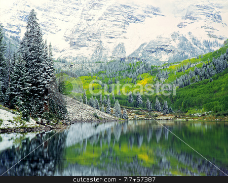 To use this stock image in your creative project, please select the size you need over to the right and click the "Add to Cart" button.
Your downloaded image will come with the Cutcaster watermark removed so don’t worry about the watermark you see on this page. September Snow stock photo, Snow in September, while the leaves are changing, in the White River National Forest of Colorado. by Mike Norton
