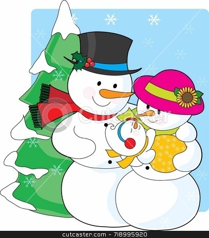 To use this stock image in your creative project, please select the size you need over to the right and click the "Add to Cart" button.
Your downloaded image will come with the Cutcaster watermark removed so don’t worry about the watermark you see on this page. Snowman Family stock photo, A snowman couple holding their new snaowman baby by Maria Bell