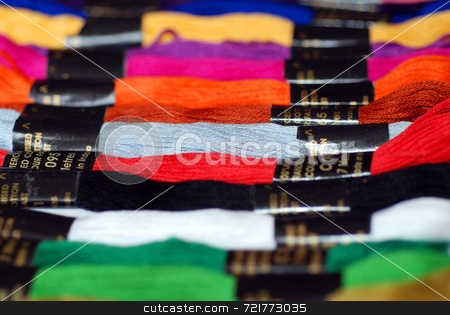 To use this stock image in your creative project, please select the size you need over to the right and click the "Add to Cart" button.
Your downloaded image will come with the Cutcaster watermark removed so don’t worry about the watermark you see on this page. Brightly Coloured Threads stock photo, A selection of brightly coloured embroidery cotton skeins. by Philippa Willitts