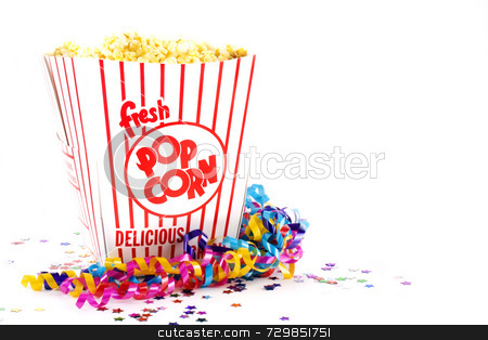 To use this stock image in your creative project, please select the size you need over to the right and click the "Add to Cart" button.
Your downloaded image will come with the Cutcaster watermark removed so don’t worry about the watermark you see on this page. Popcorn for party stock photo, Popcorn in large bucket with confetti and streamers by Willis Shackleford