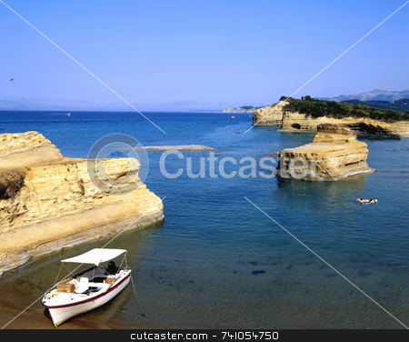 To use this stock image in your creative project, please select the size you need over to the right and click the "Add to Cart" button.
Your downloaded image will come with the Cutcaster watermark removed so don’t worry about the watermark you see on this page. Sidari stock photo, The interesting coastline of Sidari, on the greek island of Corfu by Paul Phillips