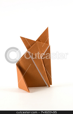 To use this stock image in your creative project, please select the size you need over to the right and click the "Add to Cart" button.
Your downloaded image will come with the Cutcaster watermark removed so don’t worry about the watermark you see on this page. Single fox origami stock photo, A fox origami made of a brown sheet of paper by Jean Larue-Frechette