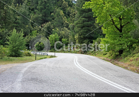 To use this stock image in your creative project, please select the size you need over to the right and click the "Add to Cart" button.
Your downloaded image will come with the Cutcaster watermark removed so don’t worry about the watermark you see on this page. Road Curve stock photo, A curve of a country mountain paved road by Georgios Alexandris