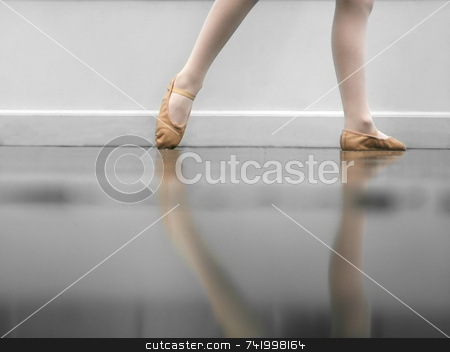 To use this stock image in your creative project, please select the size you need over to the right and click the "Add to Cart" button.
Your downloaded image will come with the Cutcaster watermark removed so don’t worry about the watermark you see on this page. Dance Class stock photo, Young dancer... low angle shot of just feet and legs - this view has had the color removed from the floor and wall. by Mitch Aunger
