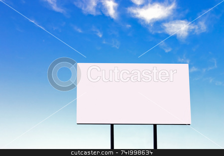 To use this stock image in your creative project, please select the size you need over to the right and click the "Add to Cart" button.
Your downloaded image will come with the Cutcaster watermark removed so don’t worry about the watermark you see on this page. Billboard on a beautiful blue sky - large version stock photo, Brand new billboard and a wispy blue sky - larger sign than a similar image in my portfolio by Mitch Aunger