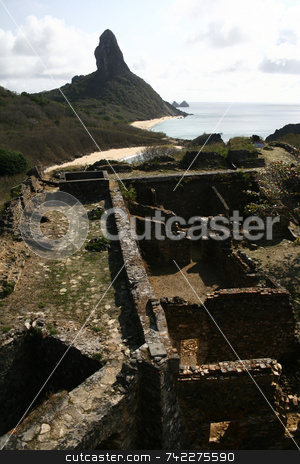 To use this stock image in your creative project, please select the size you need over to the right and click the "Add to Cart" button.
Your downloaded image will come with the Cutcaster watermark removed so don’t worry about the watermark you see on this page. War Fort stock photo, A war fort in Fernando de Noronha - Brazil by Daniel Wiedemann
