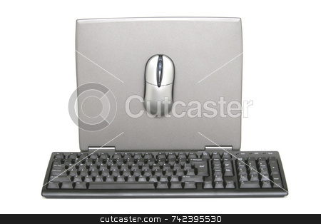 To use this stock image in your creative project, please select the size you need over to the right and click the "Add to Cart" button.
Your downloaded image will come with the Cutcaster watermark removed so don’t worry about the watermark you see on this page. Laptop Display stock photo, Backside of laptop monitor with keyboard and mouse by Jack Schiffer