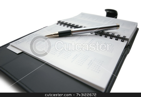 To use this stock image in your creative project, please select the size you need over to the right and click the "Add to Cart" button.
Your downloaded image will come with the Cutcaster watermark removed so don’t worry about the watermark you see on this page. Pen on business day planner stock photo, Closeup of a business day planner with a pen by Vince Clements