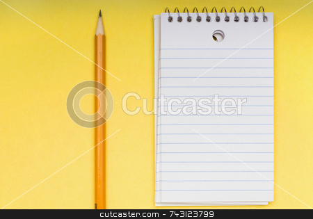 To use this stock image in your creative project, please select the size you need over to the right and click the "Add to Cart" button.
Your downloaded image will come with the Cutcaster watermark removed so don’t worry about the watermark you see on this page. Pencil and blank notebook on yellow stock photo, A sharp pencil and a blank notebook on a bright yellow background. by Vince Clements