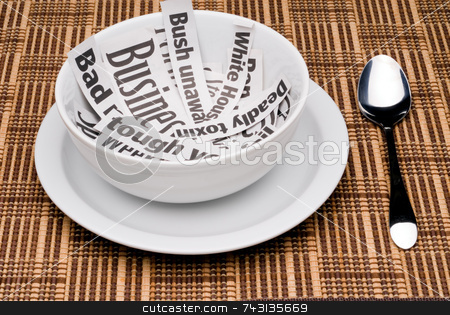 To use this stock image in your creative project, please select the size you need over to the right and click the "Add to Cart" button.
Your downloaded image will come with the Cutcaster watermark removed so don’t worry about the watermark you see on this page. Morning news stock photo, Eating the morning news headlines for breakfast by Vince Clements