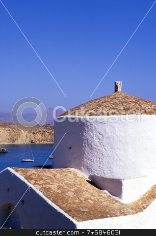 To use this stock image in your creative project, please select the size you need over to the right and click the "Add to Cart" button.
Your downloaded image will come with the Cutcaster watermark removed so don’t worry about the watermark you see on this page. Lindos Bay stock photo, A greek church over looking the bay of Lindos on the island of Rhodes, Greece. by Paul Phillips